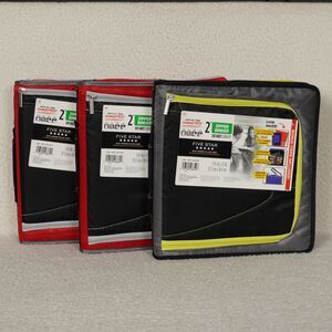 Lot of 3 Mead Five Star 2" Zipper Binders Multicolor 530 Sheet Capacity X-593
